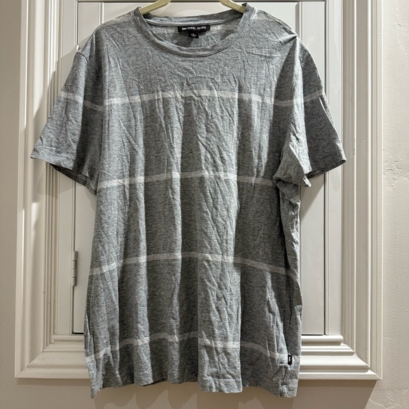 Michael Kors Gray with White Stripes - Size Large - Picture 2 of 5